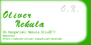 oliver nekula business card